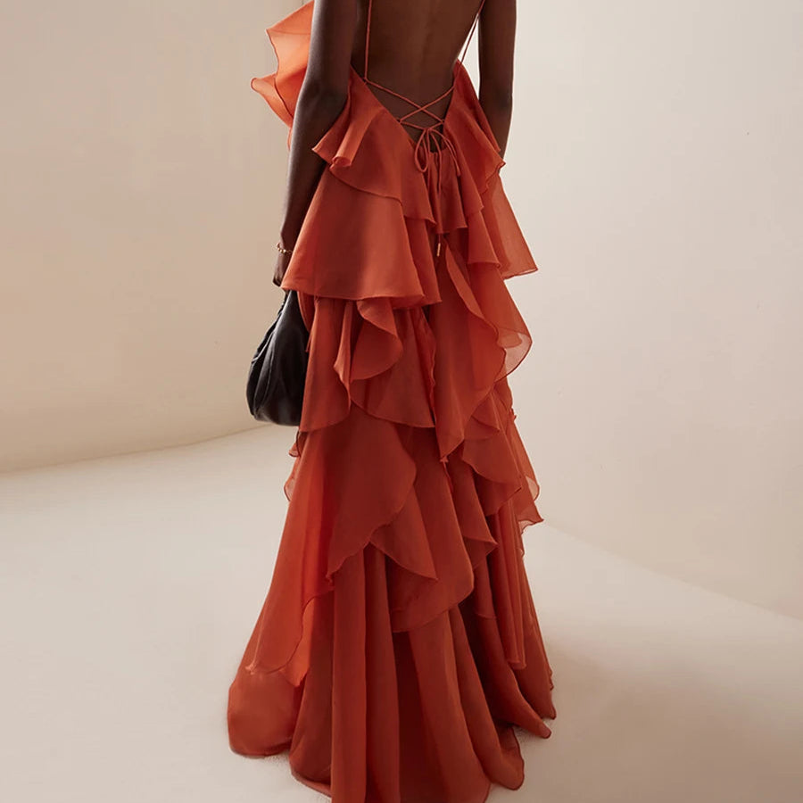 Carmen Ruffle Gown