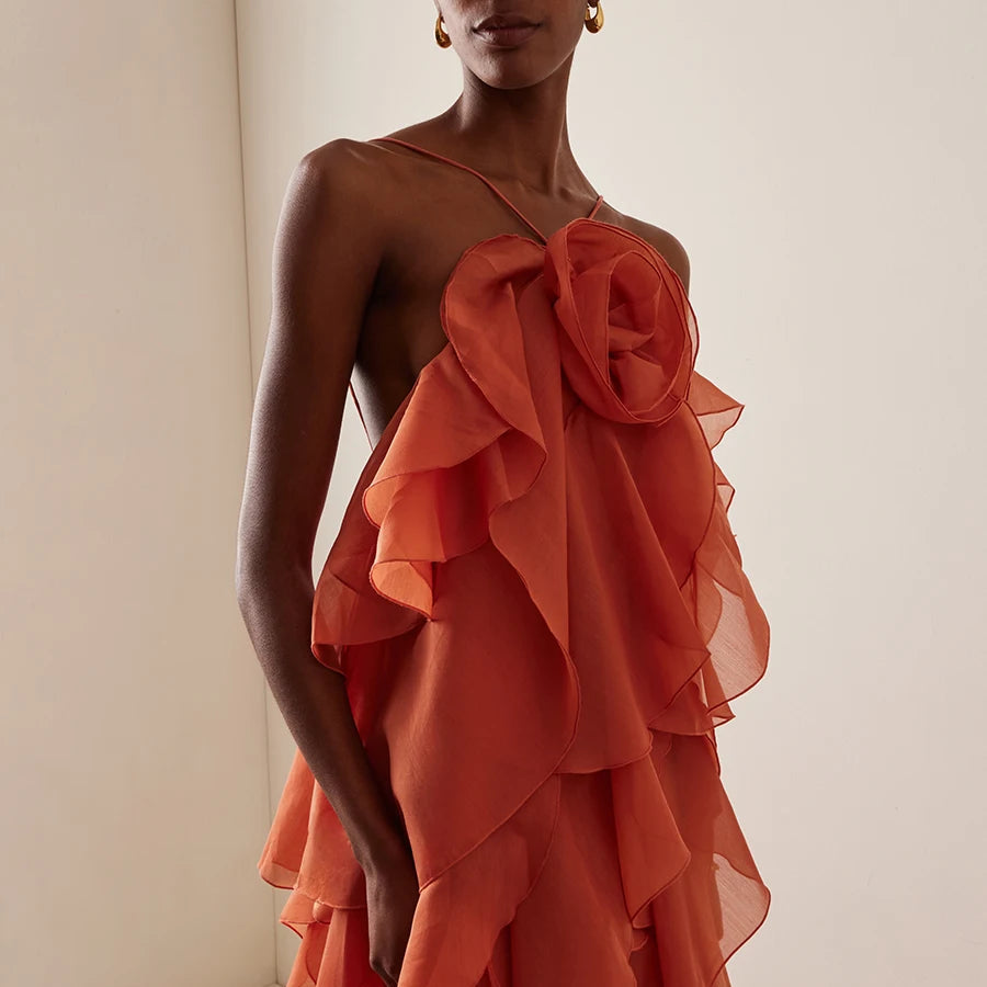 Carmen Ruffle Gown