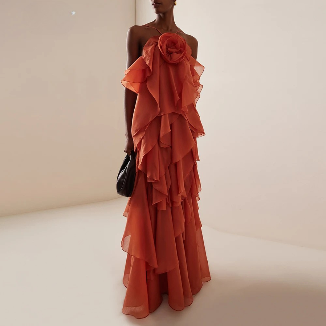 Carmen Ruffle Gown