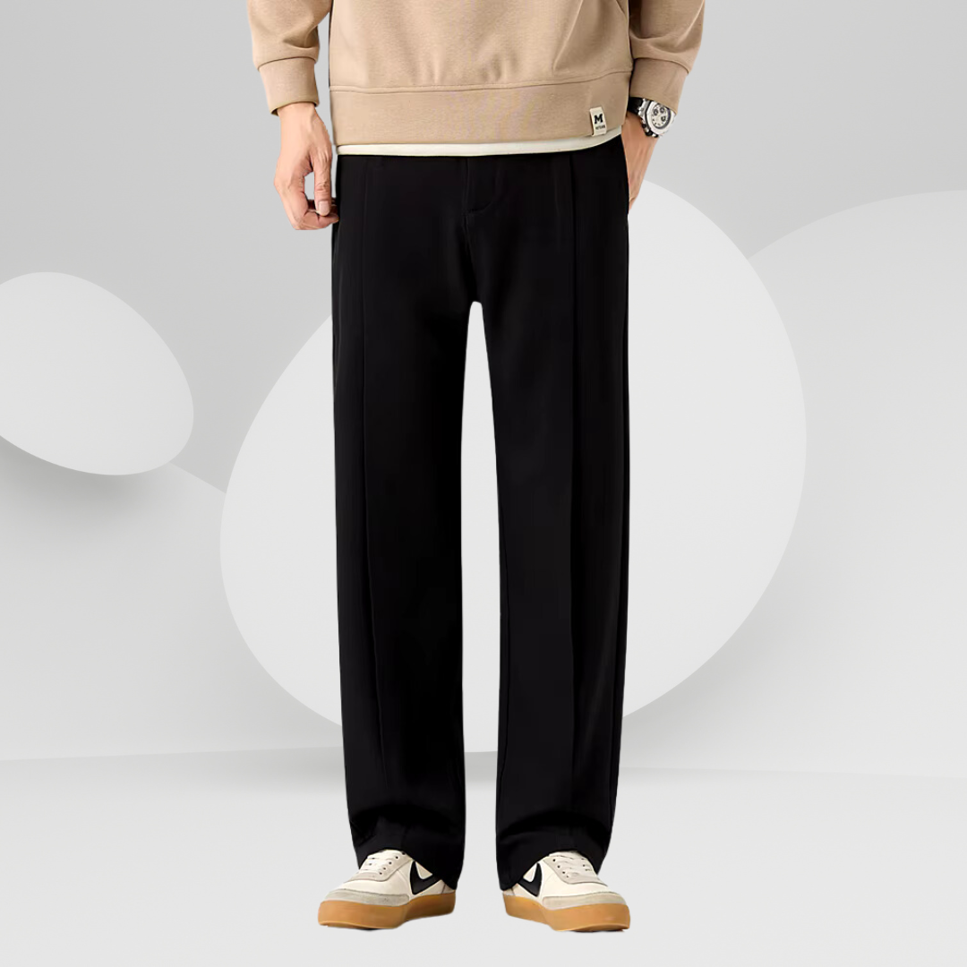 Pleated Straight Leg Trousers