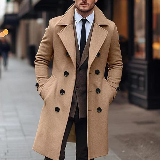 Double Breasted Woolen Trench Coat