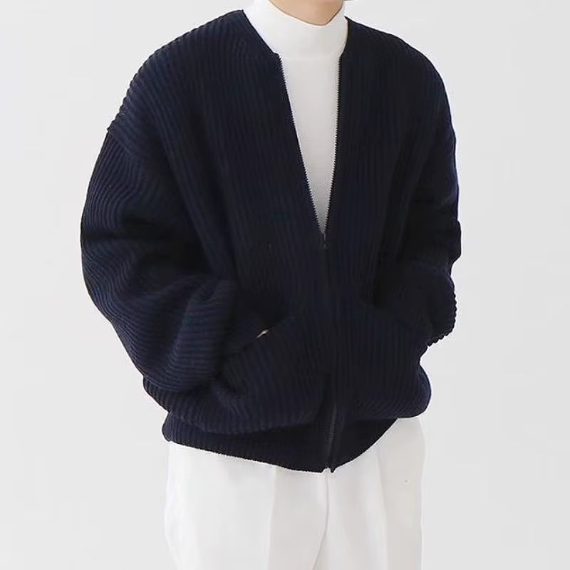 Rubbed Knit Cardigan