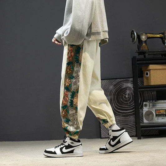 Embroidered Statement Joggers