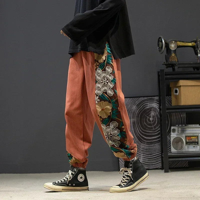 Embroidered Statement Joggers