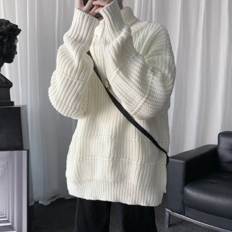 Chunky Turtleneck Knit Sweater