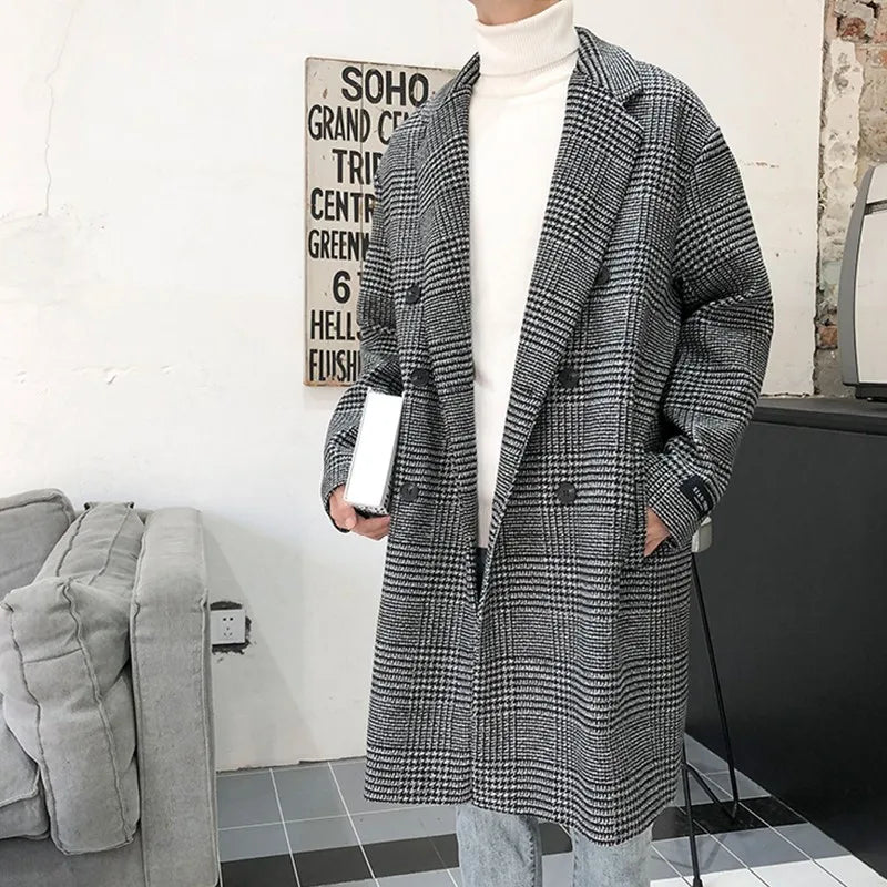  Houndstooth Wool Coat 