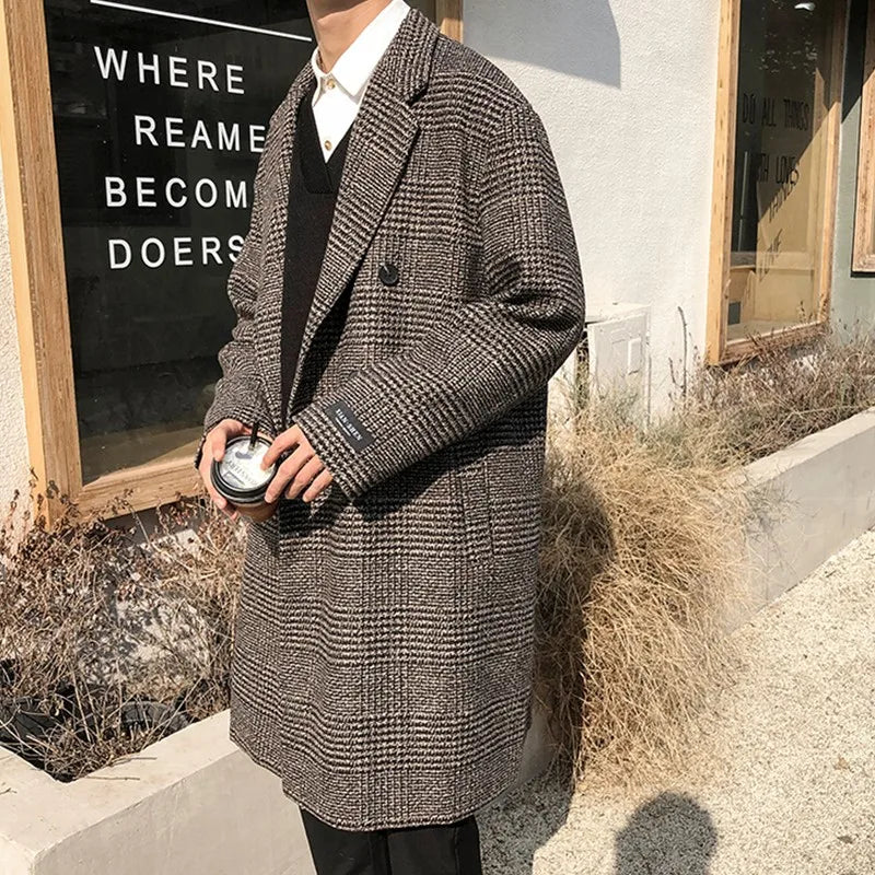  Houndstooth Wool Coat 