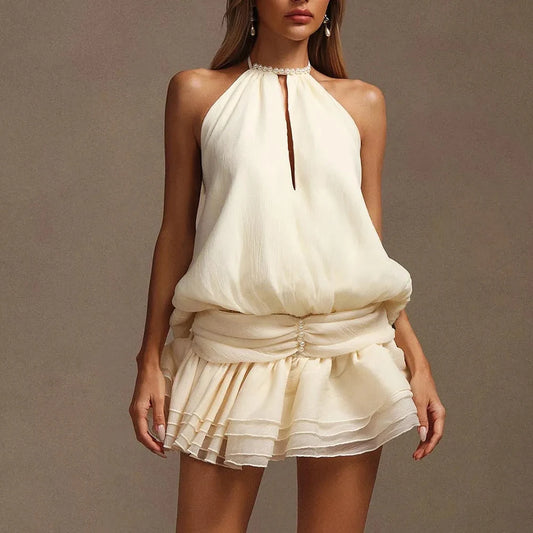 Juliette Pearl Halter Dress