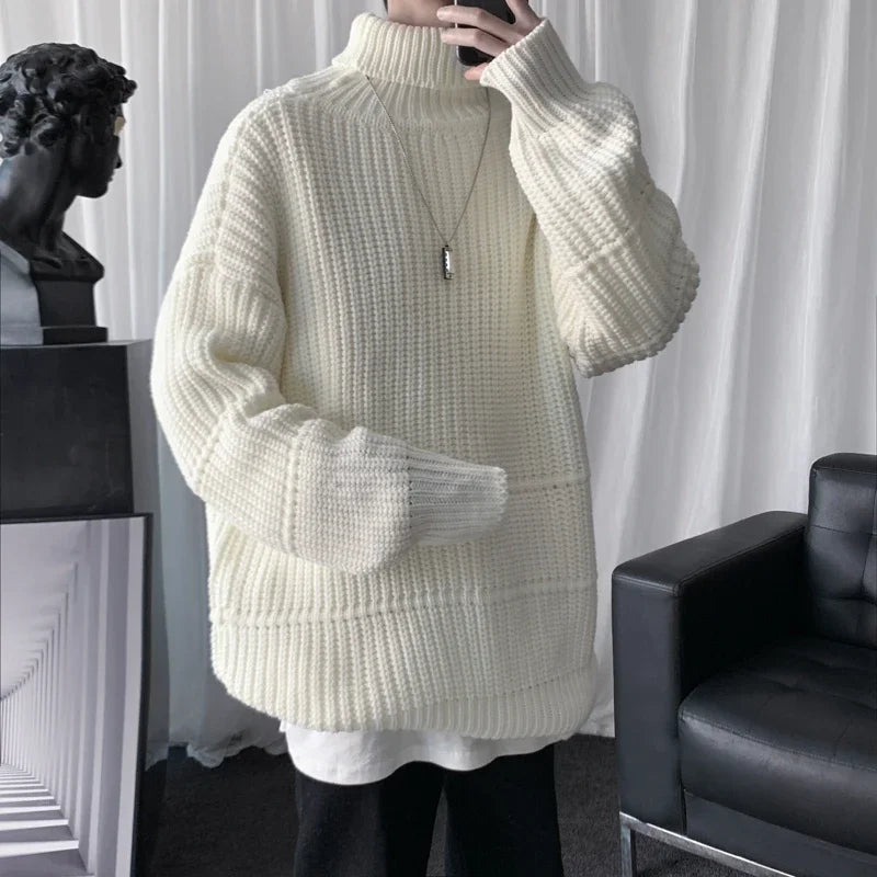 Chunky Turtleneck Knit Sweater