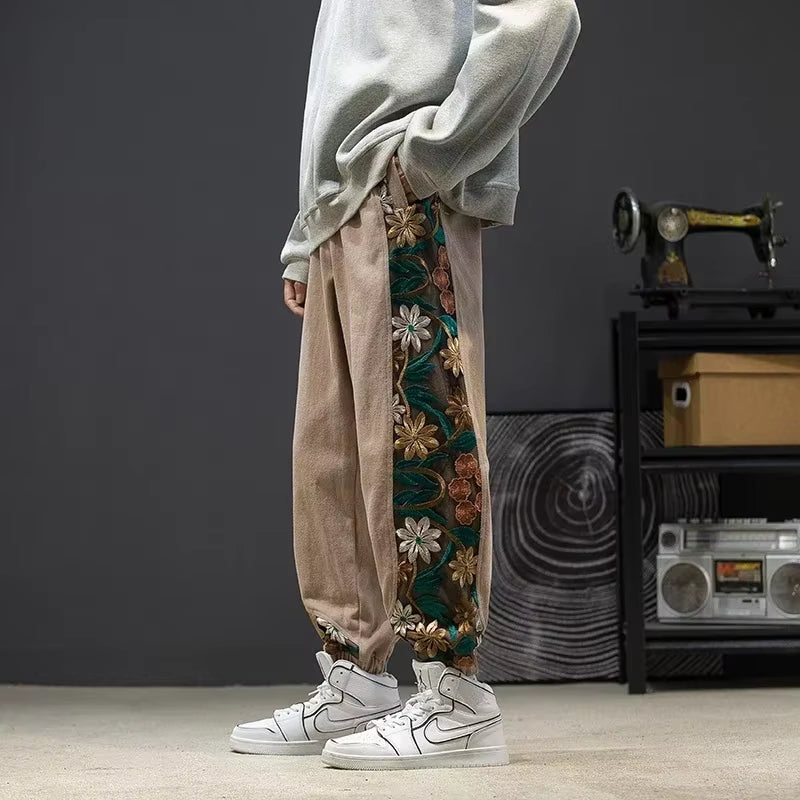 Embroidered Statement Joggers